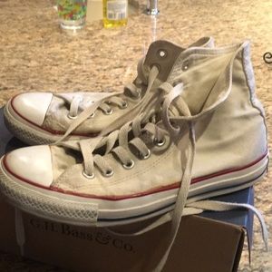 White converse high tops